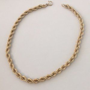 Vintage 12 kt gold GF chunky chain necklace 15 3/4”